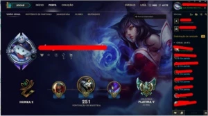 Conta Borda DIAMANTE Elo Platina - League of Legends LOL