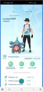 Conta Pokémon Go level 36