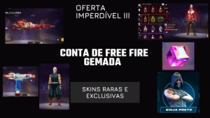 🔥Conta Gemada e Rara de Free Fire🔥