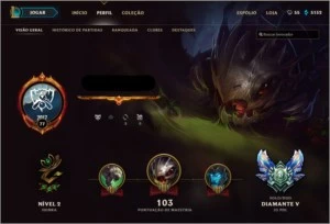 Conta Lol Diamante S8 - League of Legends