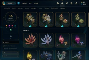 Conta Platina com 145 campeões, 180 skins - League of Legends LOL