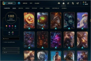 Conta Platina com 145 campeões, 180 skins - League of Legends LOL