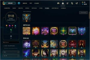 Conta Platina com 145 campeões, 180 skins - League of Legends LOL