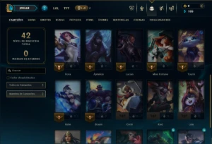 Ferro 1 com 25 Champs e 4 Skins - League of Legends LOL