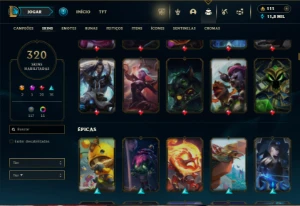 Ferro 2 com 150 Champs e 320 Skins + 20 Maestrias 7 - League of Legends LOL