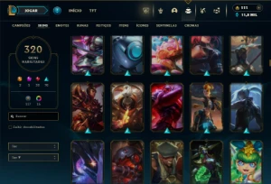 Ferro 2 com 150 Champs e 320 Skins + 20 Maestrias 7 - League of Legends LOL