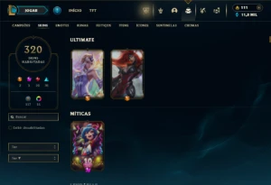 Ferro 2 com 150 Champs e 320 Skins + 20 Maestrias 7 - League of Legends LOL