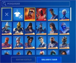 conta de fortnite com 79 skins e 70 picaretas