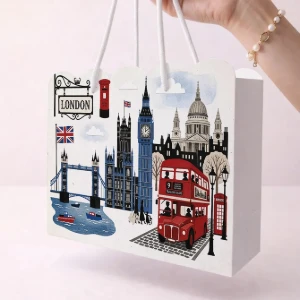 Kit 15 Sacolinhas Londres Ônibus - Pegue e Monte