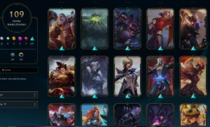 conta Sett e Zoe prestígio + Pyke das cinzas - League of Legends LOL