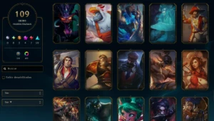 conta Sett e Zoe prestígio + Pyke das cinzas - League of Legends LOL