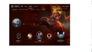 Conta diamante 5, prata 1 na flex - League of Legends LOL