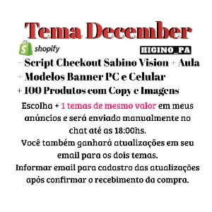 Tema Shopify December + Atualizações E Brindes - Outros