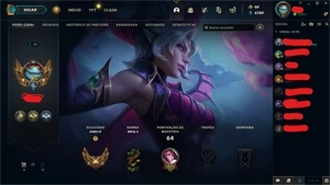 CONTA LOL OURO4 LVL 53 - League of Legends