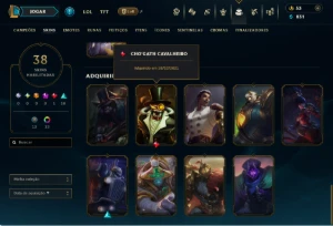 Conta Diamante 3 Fresquinha Hand Level Lvl 140 Skins Raras - League of Legends LOL