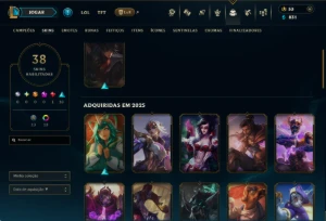 Conta Diamante 3 Fresquinha Hand Level Lvl 140 Skins Raras - League of Legends LOL