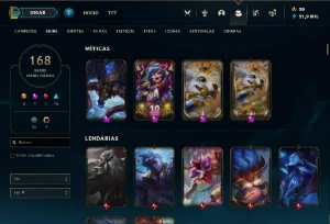 Conta LOL Full Champ Platina - League of Legends