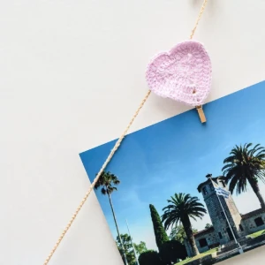 Varal de corações para fotos - Artesanato e Personalizados