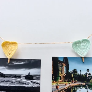 Varal de corações para fotos - Artesanato e Personalizados
