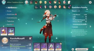 Conta Genshin Impact AR 7 com Kazuha e Mona ⭐