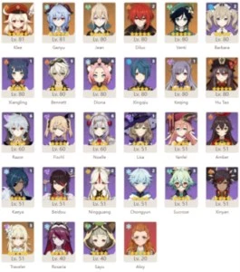 GANYU + HUTAO + 10 CINCO ⭐ CONTA AR56 - GENSHIN IMPACT ✨