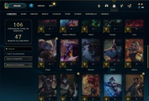 Conta Platina 1 com 40 Champs e 29 Skins - League of Legends LOL