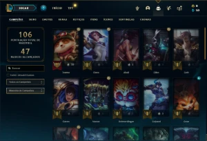 Conta Platina 1 com 40 Champs e 29 Skins - League of Legends LOL