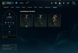 Conta Platina 1 com 40 Champs e 29 Skins - League of Legends LOL
