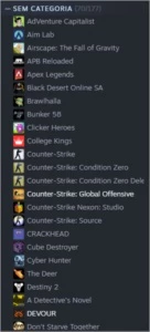 Conta steam com varios jogos, 1 vac ban no csgo