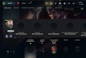 Unranked com 100 Champs e 68 Skins - League of Legends LOL