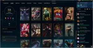 Conta de LOL, level 209 com 38 SKINS, super barata!!! - League of Legends