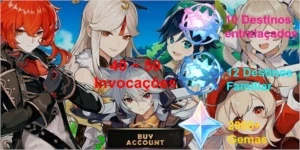 Contas AR 7 para reroll: Entre 40 ~ 50 invocações garantidas - Genshin Impact