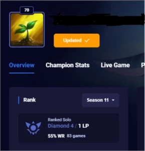 CONTA DE LOL DIAMANTE 4,  NÍVEL 70, 6 SKINS (2 LENDÁRIAS) - League of Legends