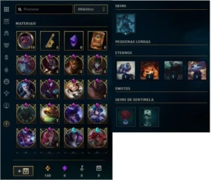 Conta lol lvl 489 platina 2 atualmente (ex d2) 91 skins - League of Legends