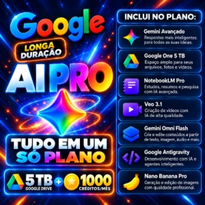GEMINI IA PRO 3 + VEO 3.1 + NANO BANANA PRO | ACESSO 30 DIAS - Assinaturas e Premium