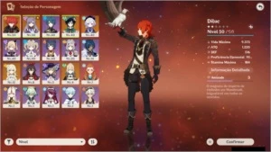 Conta AR29 com 5 personagens 5* e 3 armas 5* - Genshin Impact