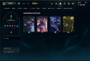 Diamante 4 com 75 Champs e 4 Skins - League of Legends LOL
