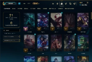 Diamante 4 com 75 Champs e 4 Skins - League of Legends LOL