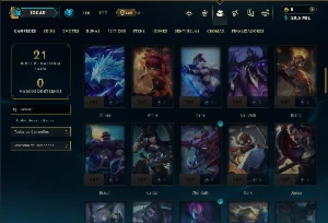 Diamante 4 com 75 Champs e 4 Skins - League of Legends LOL