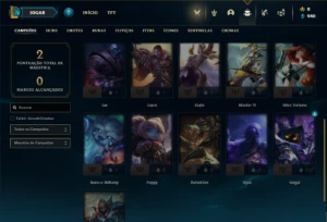 Conta Unranked com 21 Champs - League of Legends LOL
