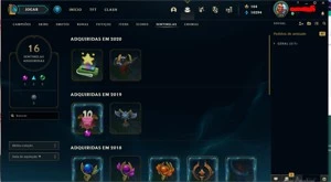 CONTA (EX OURO 4), COM 147 CAMPEÕES E 140 SKINS LVL 324 - League of Legends LOL