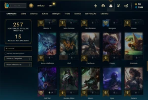 Unranked com 85 Champs e 28 Skins - League of Legends LOL