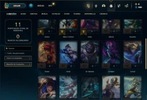 Unranked com 30 Champs e 4 Skins + 2 Fragmentos - League of Legends LOL