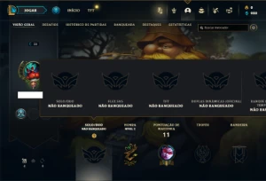 Unranked com 30 Champs e 4 Skins + 2 Fragmentos - League of Legends LOL
