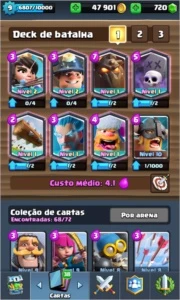 Conta Clash Royale lvl9 ARENA 10 + 7 Lendárias + 50k ouro