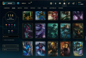 Conta ouro 2 com TODOS os champs e 114 Skin (Criada em 2012) - League of Legends LOL