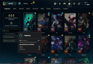 Conta ouro 2 com TODOS os champs e 114 Skin (Criada em 2012) - League of Legends LOL