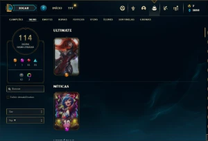 Conta ouro 2 com TODOS os champs e 114 Skin (Criada em 2012) - League of Legends LOL