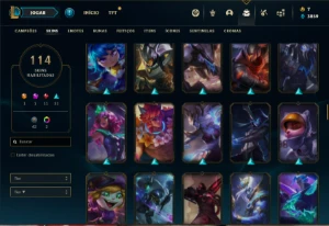 Conta ouro 2 com TODOS os champs e 114 Skin (Criada em 2012) - League of Legends LOL