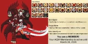 Member Até 2026 / Dark Master Of Moglins / 2K + Em HeroMart - Adventure Quest World AQW